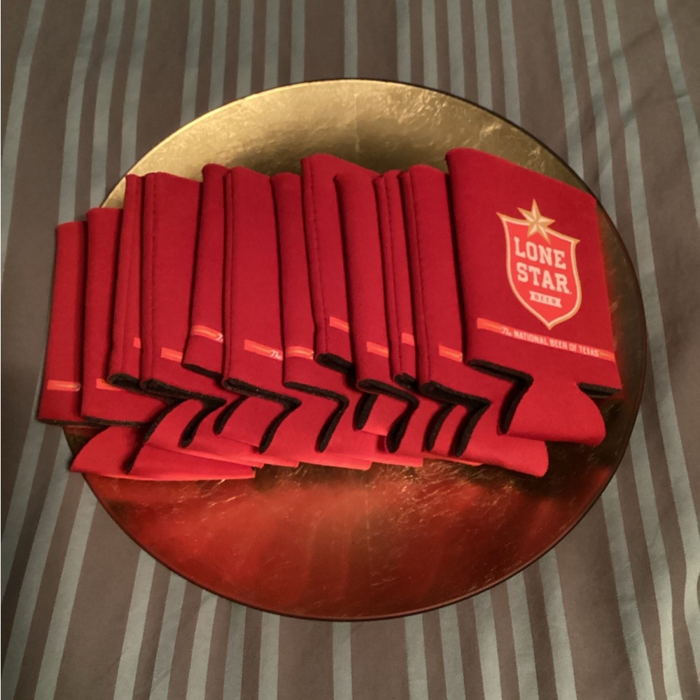 Set of 12 Lone Star Beer Can Koozies